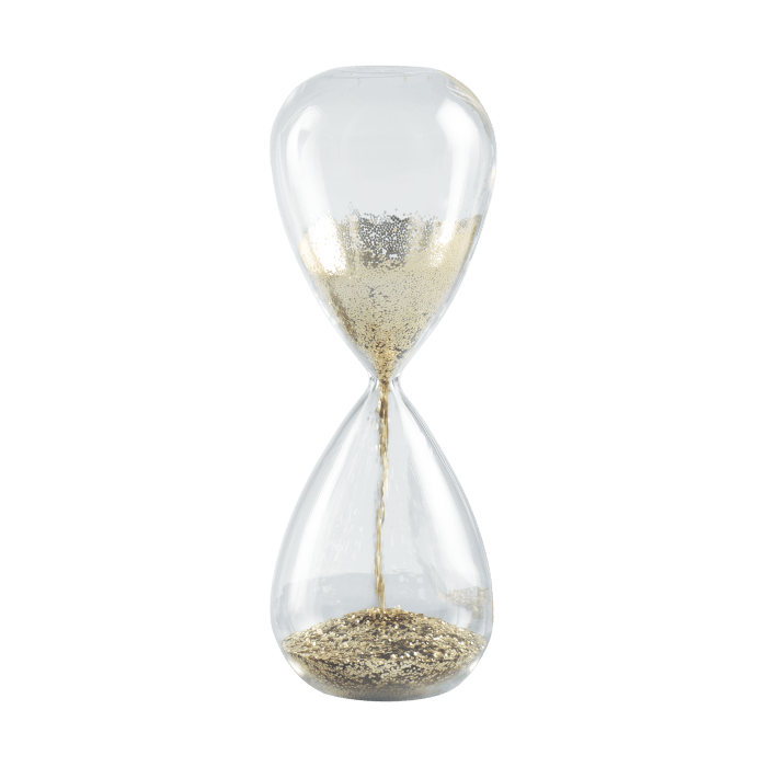 Clessidra in vetro con sabbia colorata tempo 30 minuti H. 25 MASCAGNI