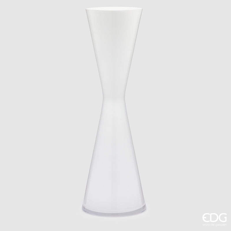 EDG Enzo De Gasperi Vaso Nida Clessidra Bianco Grande