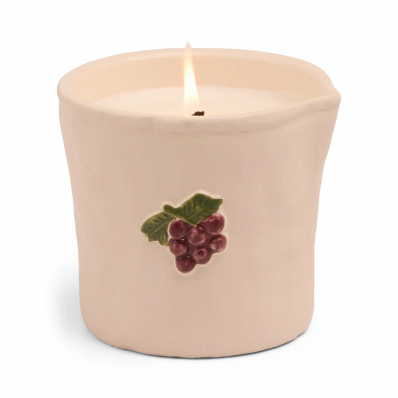 Paddywax Candela Profumata Bistro 226g Con Vasetto in Ceramica bordeaux grape