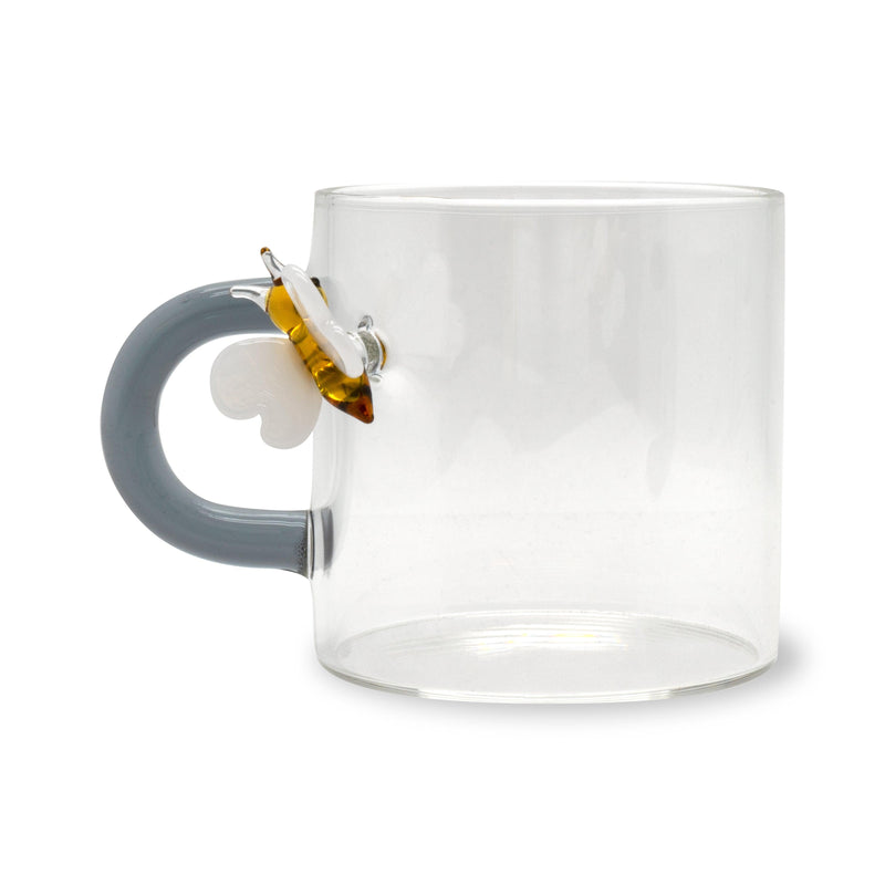 Set 2 pz. tazzine da caffè in borosilicato con decori e manico colorato Monterey WD Lifestyle