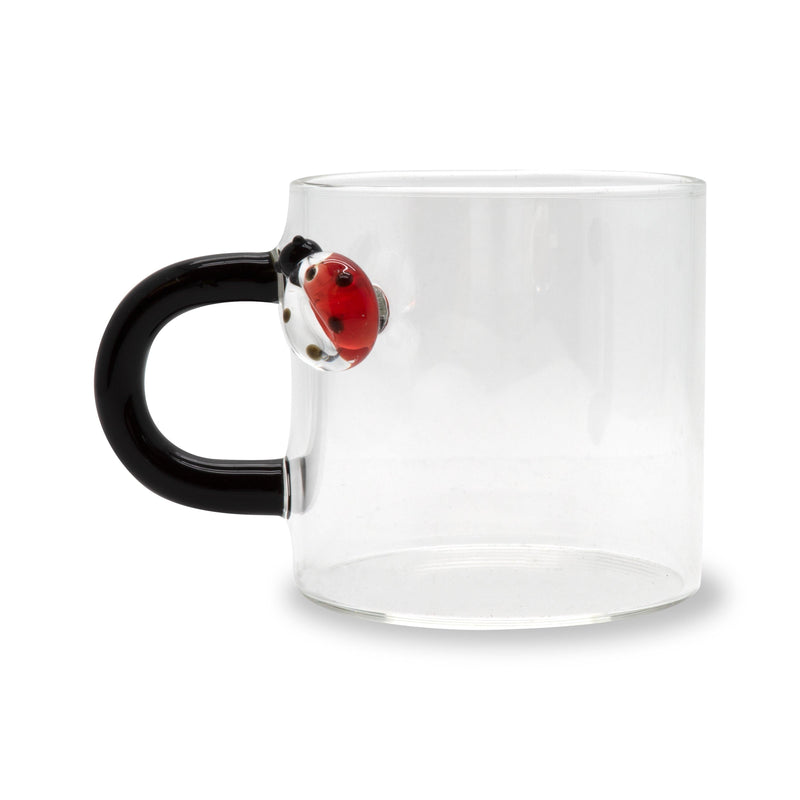 Set 2 pz. tazzine da caffè in borosilicato con decori e manico colorato Monterey WD Lifestyle