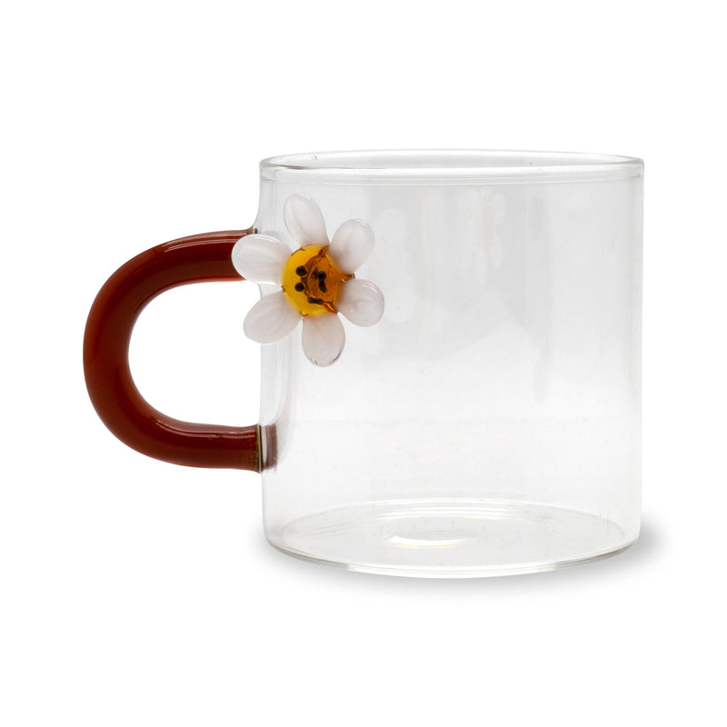 Set 2 pz. tazzine da caffè in borosilicato con decori e manico colorato Monterey WD Lifestyle