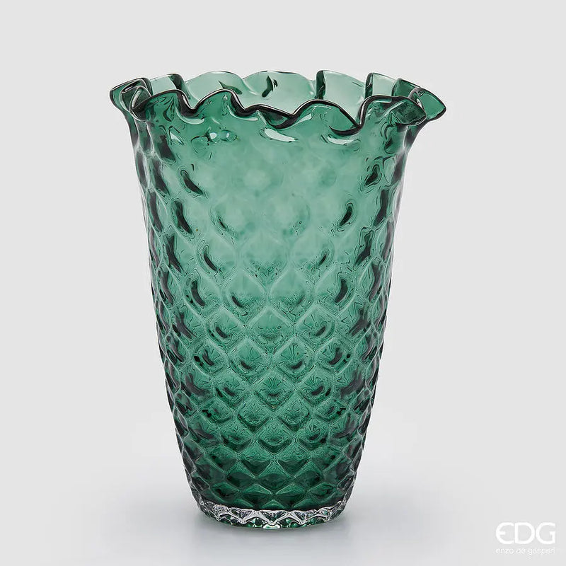 EDG Enzo De Gasperi Vaso Drappo Alveare grande verde