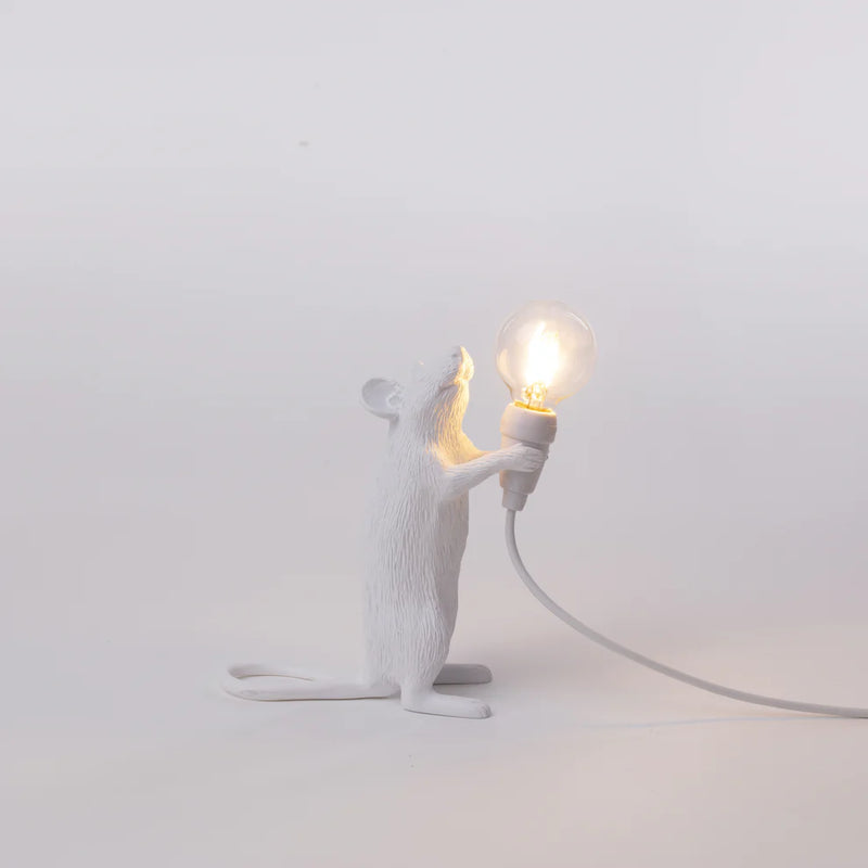 Seletti Mouse Lamp - Lampada Da Tavolo Design In Resina - Ricarica USB