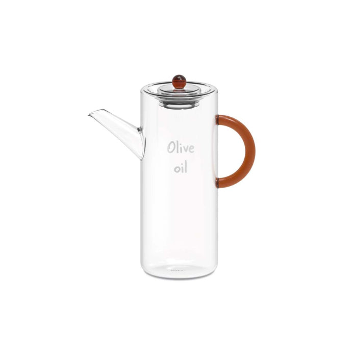 WD Lifestyle Oliera in vetro borosilicato e scritta decorativa